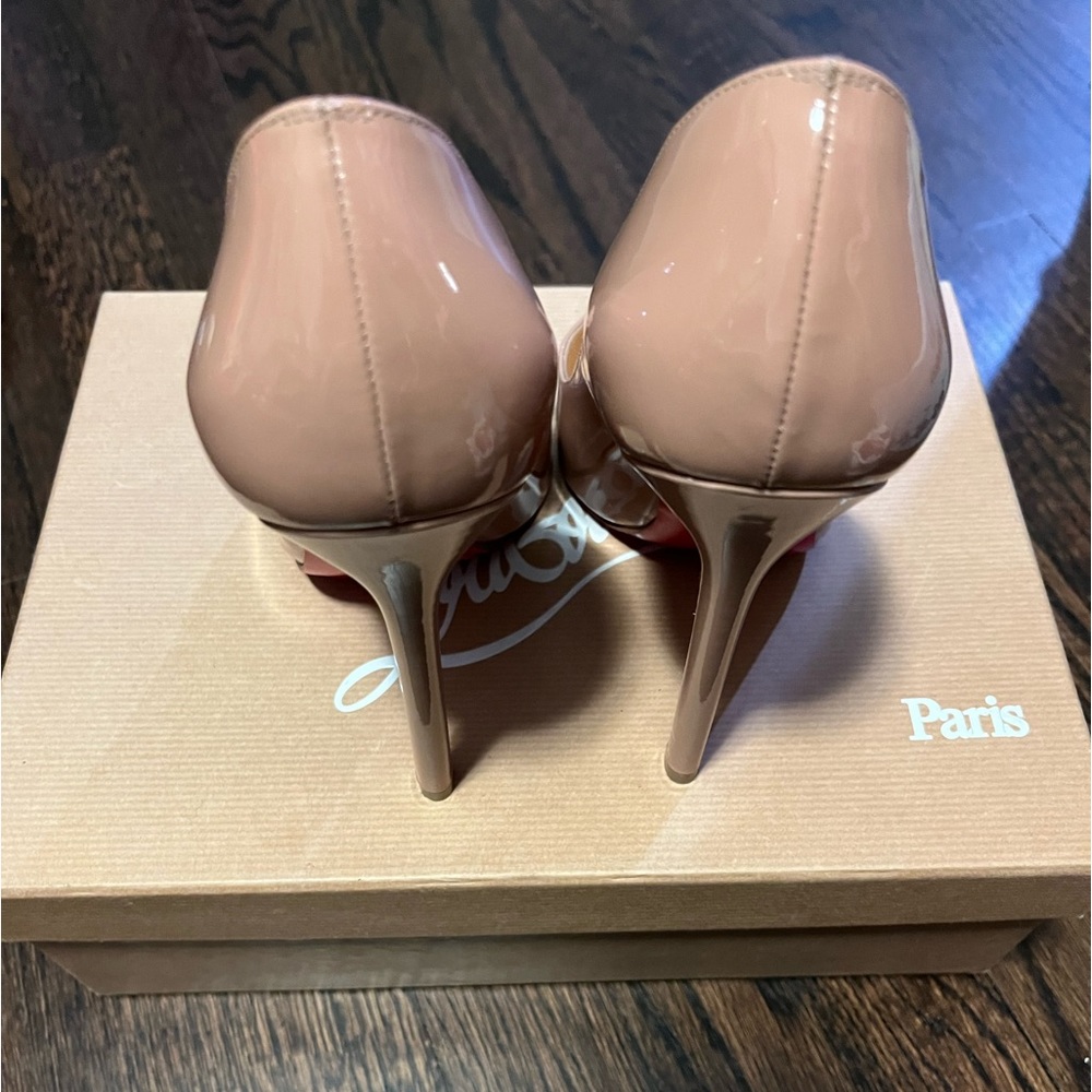 Christian Louboutin Patent Leather Pigalle Nude 38 - Picture 2 of 5